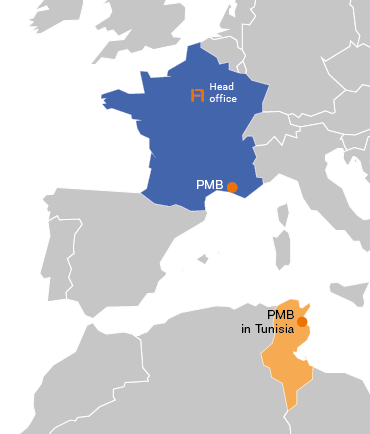 PMB sites France and Tunisia